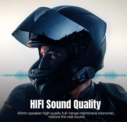 Fodsports FX6 Motorcycle Intercom Helmet Headset Bluetooth 2000M
