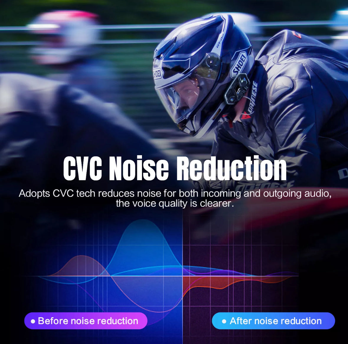 Fodsports M1-S Pro Motorcycle Intercom Helmet Headset Bluetooth 2000M