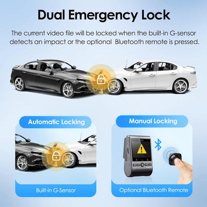 Viofo A129 Plus Duo Front & Rear - 2K Quad HD Dual Channel Dash Camera - GPS - Night Vision - Compact - Wireless