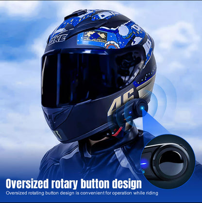 Fodsports FX6 Motorcycle Intercom Helmet Headset Bluetooth 2000M