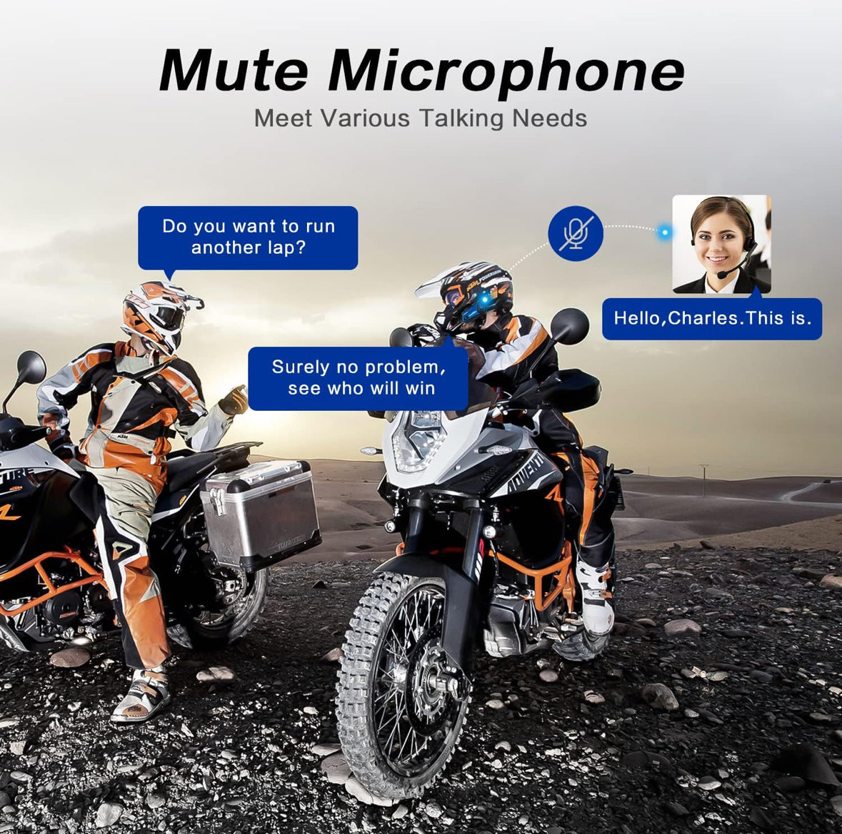 Fodsports M1-S Plus Motorcycle Intercom Helmet Headset Bluetooth 2000M