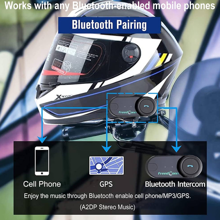 Freedconn TCOM VB Motorcycle Helmet Intercom Bluetooth Headset