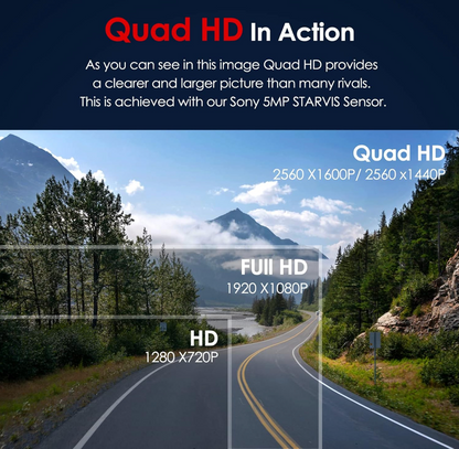 VIOFO A119 V3 - 2K 60 fps Dash Cam - Compact Front Camera - Quad HD 2560 * 1600P