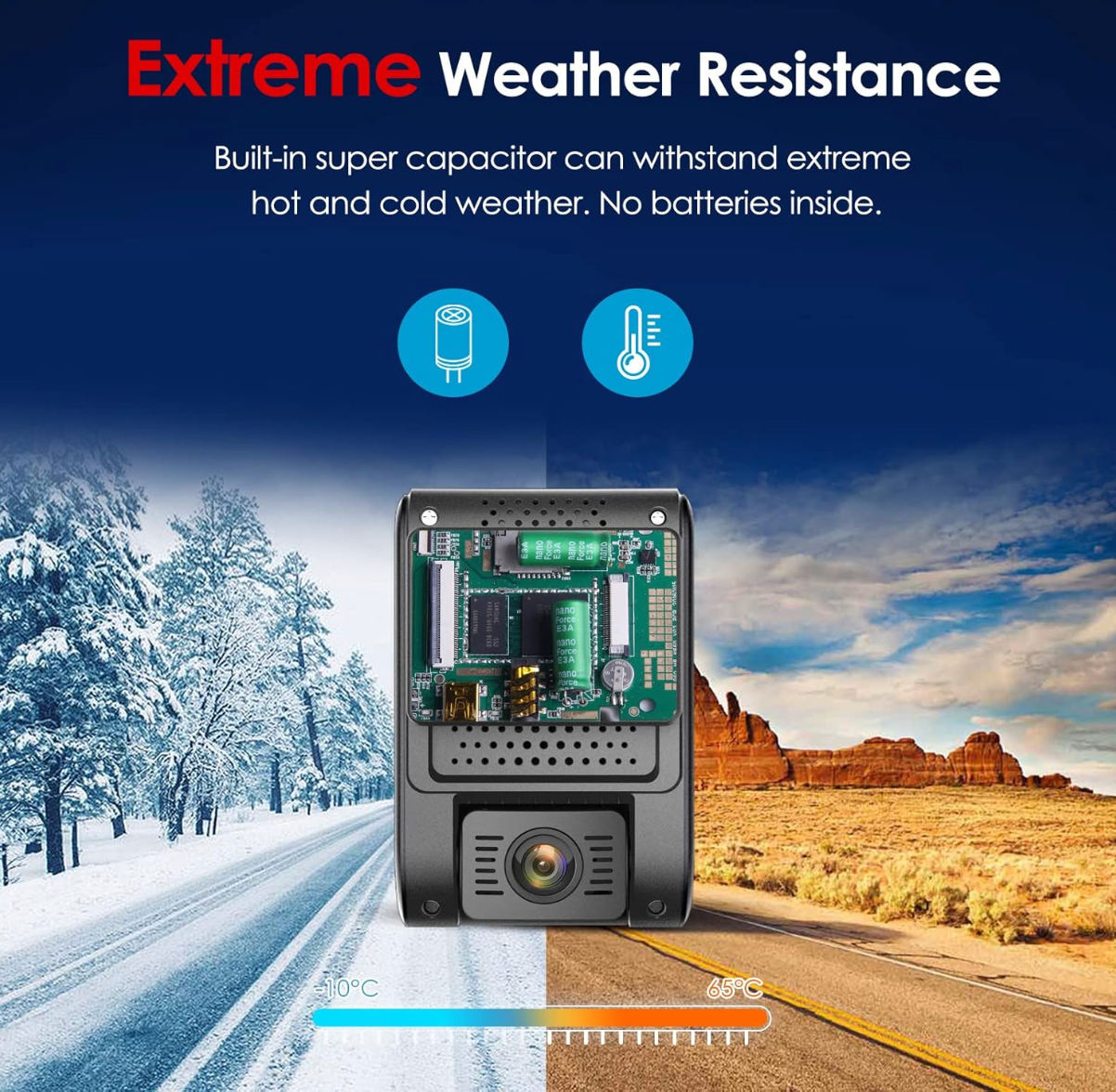 VIOFO A119 V3 - 2K 60 fps Dash Cam - Compact Front Camera - Quad HD 2560 * 1600P