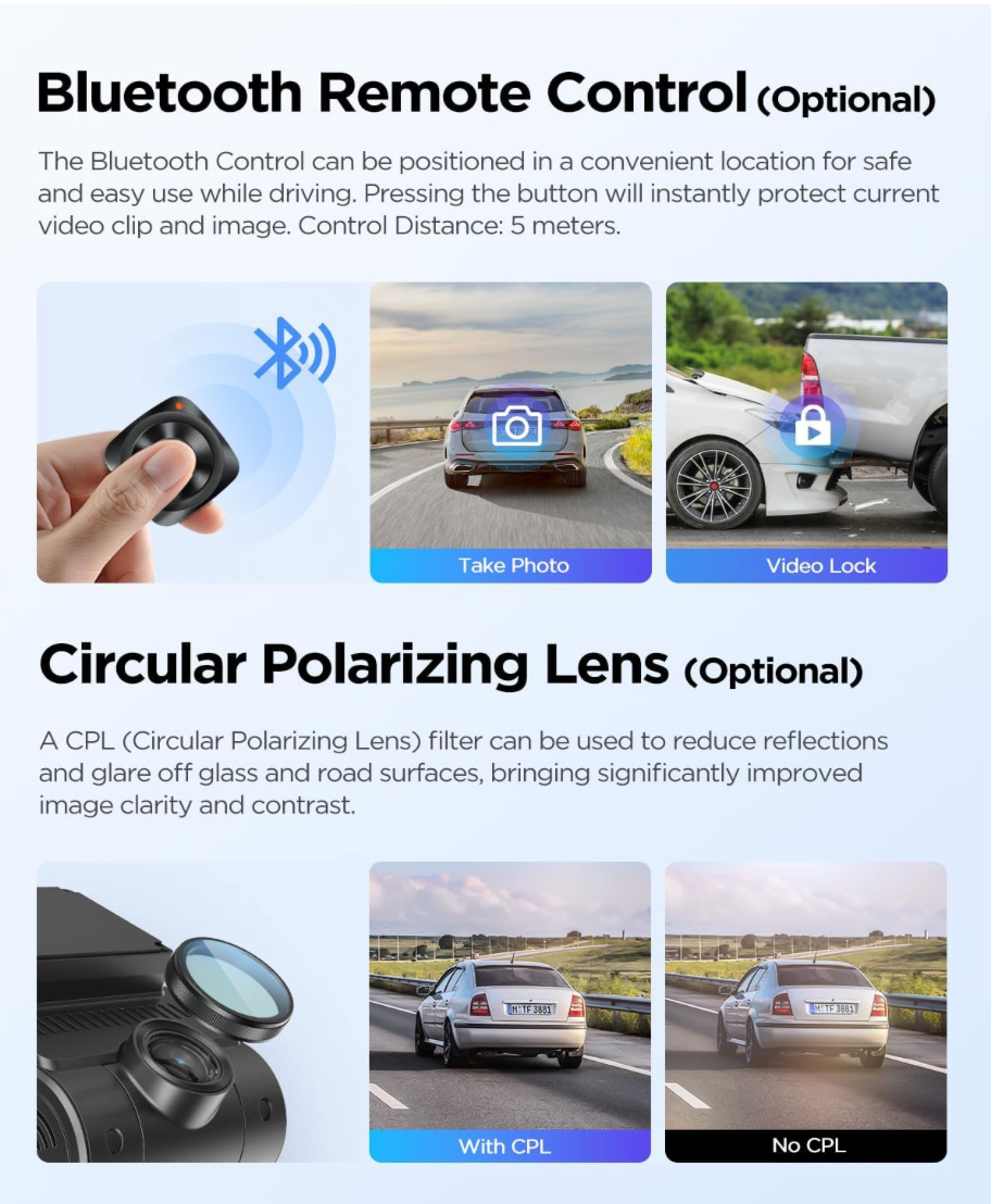 Viofo A229 Plus 2CH Dash Cam Dual Camera (2K Front & Rear) GPS WIFI HDR