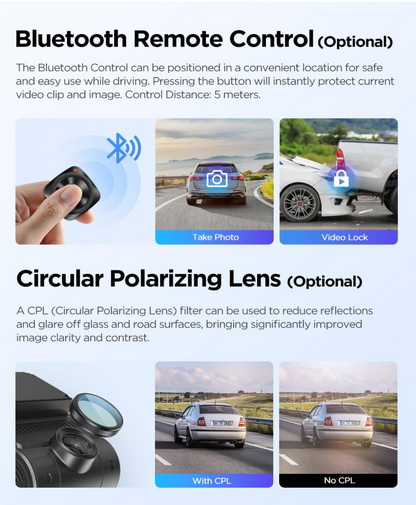 Viofo A229 Plus 2CH Dash Cam Dual Camera (2K Front & Rear) GPS WIFI HDR