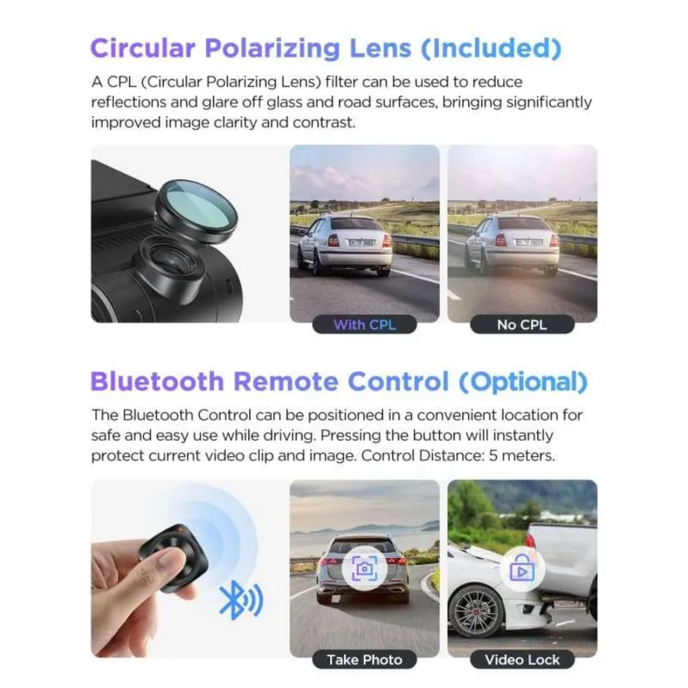 Viofo A229 Pro 2CH Dash Cam: Dual Camera Front (2K) and Rear (4K) GPS WIFI HDR