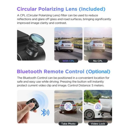 Viofo A229 Pro 2CH Dash Cam: Dual Camera Front (2K) and Rear (4K) GPS WIFI HDR