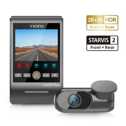 Viofo A229 Plus 2CH Dash Cam Dual Camera (2K Front & Rear) GPS WIFI HDR