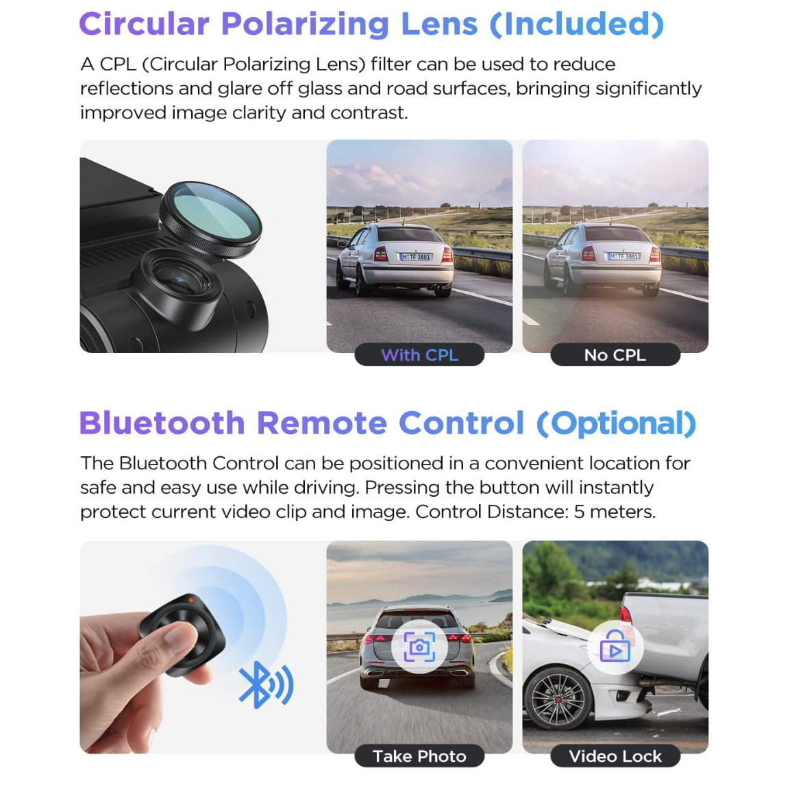 Viofo A229 Pro 2CH Dash Cam: Dual Camera Front (4K) and Rear (2K)