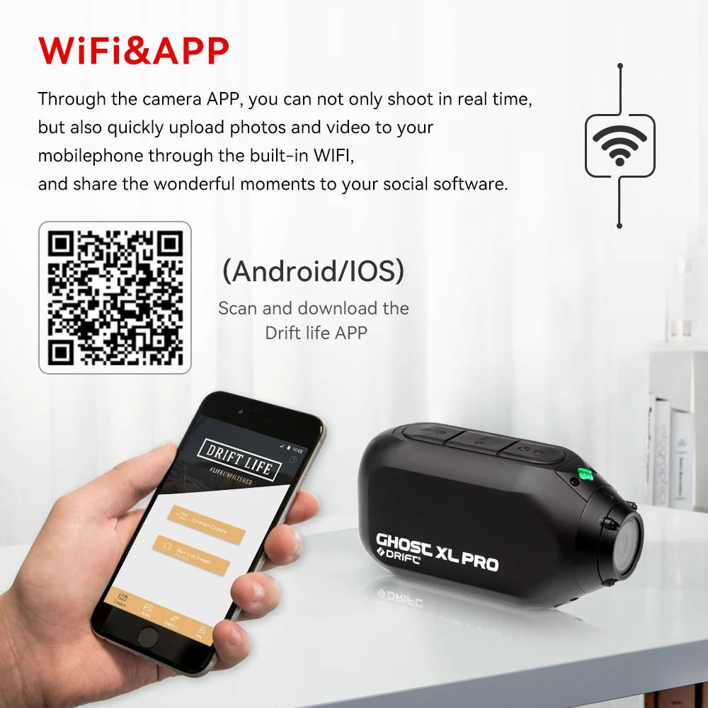 Drift Ghost XL PRO - Motorcycle Helmet Camera 4k - Motorbike Dash Cam - Best Action Cam