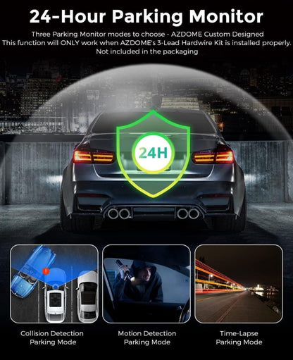 AZDOME M550 Pro Dash Cam 3-Channel Recording (Front + Rear + Interior)